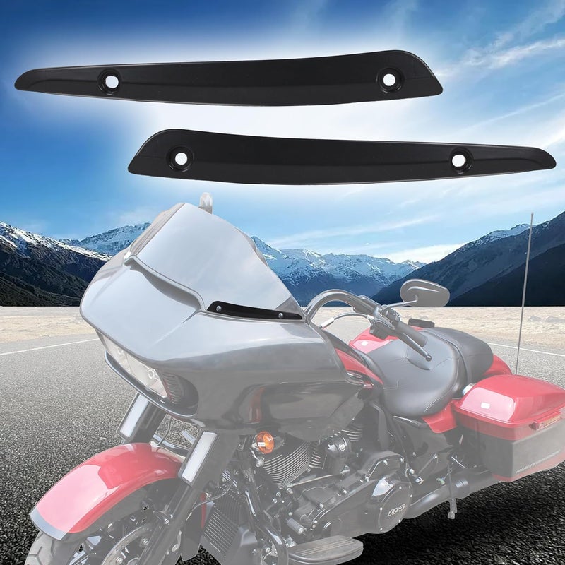 KAKABAS Front Road Glide Windshield Side Trim, Split Windscreen Side Molding Trim Kit Compatible with Harley 2015-2023 Road Glide Ultra FLTRU FLTRX Special FLTRXS(2PCS) - Image 1